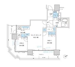パークシティ柏の葉キャンパスザ・ゲートタワーイースト 2LDKの間取図画像