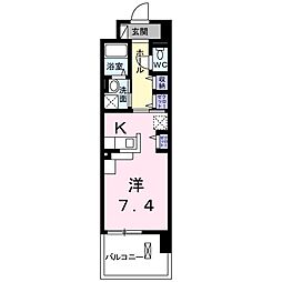 サニーレジデンス 1Kの間取図画像