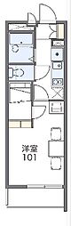 レオパレスブリリアント 1Kの間取図画像