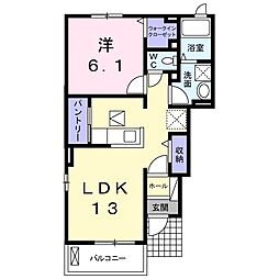 ファウスト 1LDKの間取図画像