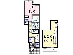 グランつくばIV 1階1LDKの間取り