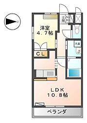 JR常磐線 天王台駅 徒歩15分の賃貸アパート 2階1LDKの間取り