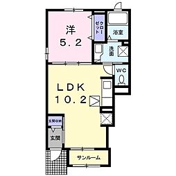 リアン 1LDKの間取図画像
