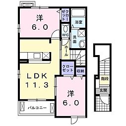 間取図画像 2LDK