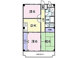 紫峰 3DKの間取図画像