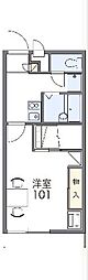 レオパレスつつじが丘 1Kの間取図画像