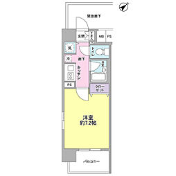 サンピエス河田町 1Kの間取図画像