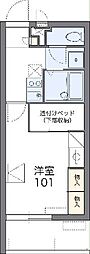 レオパレスASAHI 1Kの間取図画像