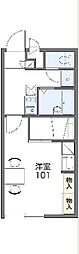 レオパレスコンフォール 1Kの間取図画像