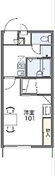 レオパレスシャルマンヒメコ 1Kの間取図画像