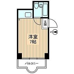 西武池袋線 練馬駅 徒歩9分の賃貸マンション 3階ワンルームの間取り