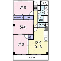 間取図画像 3DK