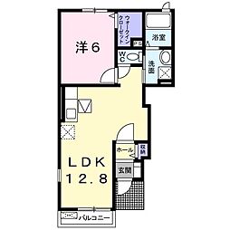 エリア21ヴァーサA 1LDKの間取図画像