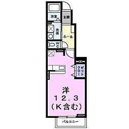 コルソプレッソ ワンルームの間取図画像