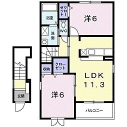 間取図画像 2LDK