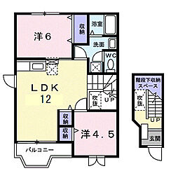 コンフォートプラザA 2LDKの間取図画像
