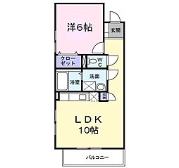 アンシャンテ 2階1LDKの間取り
