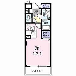 プライド 1Kの間取図画像