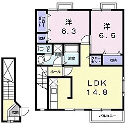 間取図画像 2LDK