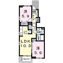 間取図画像 2LDK