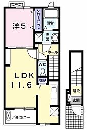 ザ・フォレスト壱番館 1LDKの間取図画像