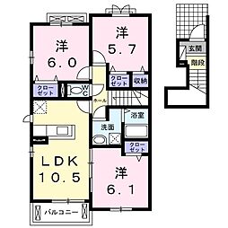 セブンハイツ 3LDKの間取図画像