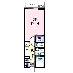 MATSU-KAZE1 1Kの間取図画像