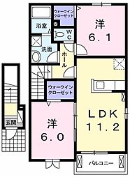 間取図画像 2LDK