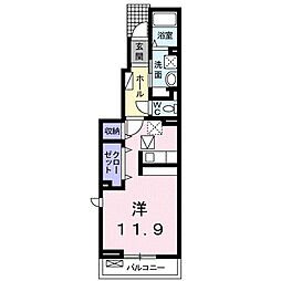 トレゾ ワンルームの間取図画像
