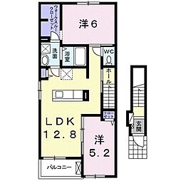 ドルチェ 2LDKの間取図画像