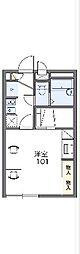 レオパレスエスペランサC 1Kの間取図画像