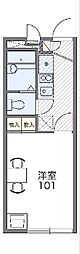 レオパレスShimizu1 1Kの間取図画像
