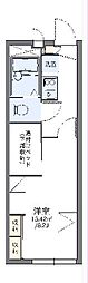 レオパレスクレールニトナ 2階1Kの間取り