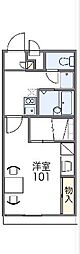 レオパレスＫＡＣＯ 2階1Kの間取り