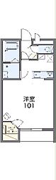 レオパレスＨＩＲＯＳＨＩ 1階1Kの間取り