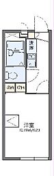 レオパレスピュア 1Kの間取図画像
