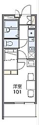 レオパレスミシマ 1Kの間取図画像