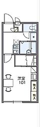 レオパレスサンプレイス 1Kの間取図画像