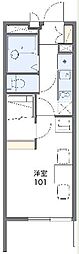 レオパレスESPOIR東伊場 1Kの間取図画像