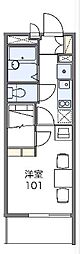 レオパレスGrace 1Kの間取図画像