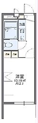 レオパレスニューオンリー1 1Kの間取図画像