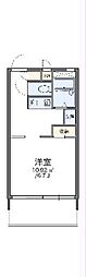 レオパレスロイヤルミヤケ 1Kの間取図画像