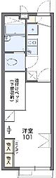 レオパレス和 1Kの間取図画像