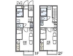 レオパレスＫＳＳII 1階1Kの間取り