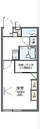 レオパレスミモザ 1Kの間取図画像