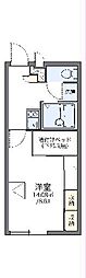 レオパレスクリアー 1Kの間取図画像