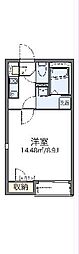 レオネクストメゾンドフルール 1Kの間取図画像