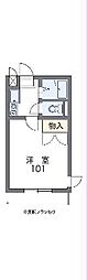 レオパレスサンローゼA 1Kの間取図画像