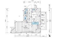 メインステージ目黒III 7階1Kの間取り