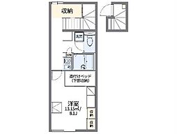 レオパレスオンワード磐田 1Kの間取図画像